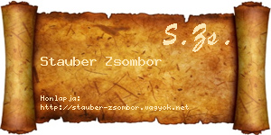 Stauber Zsombor névjegykártya